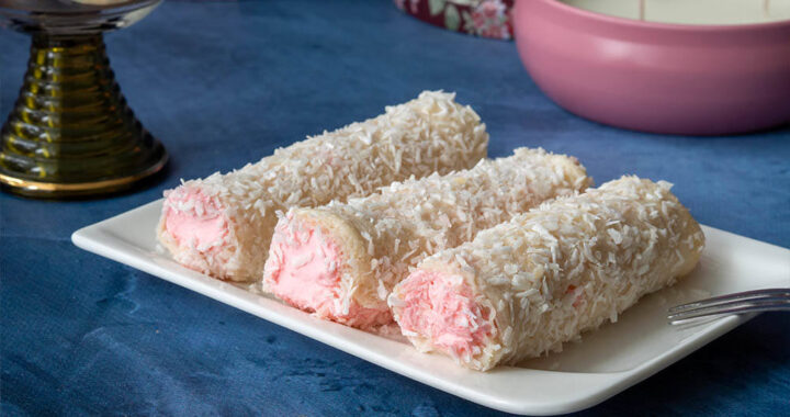 Rurki z chleba z kremem