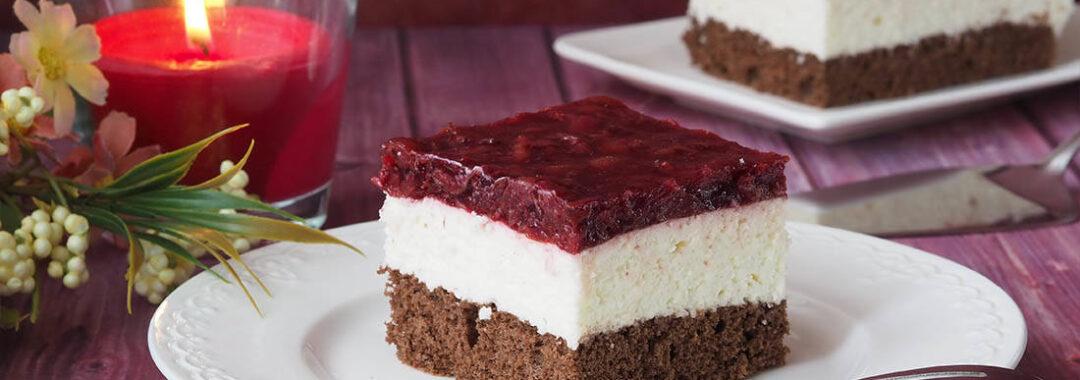 Ciasto kokosowe-wiśniowe