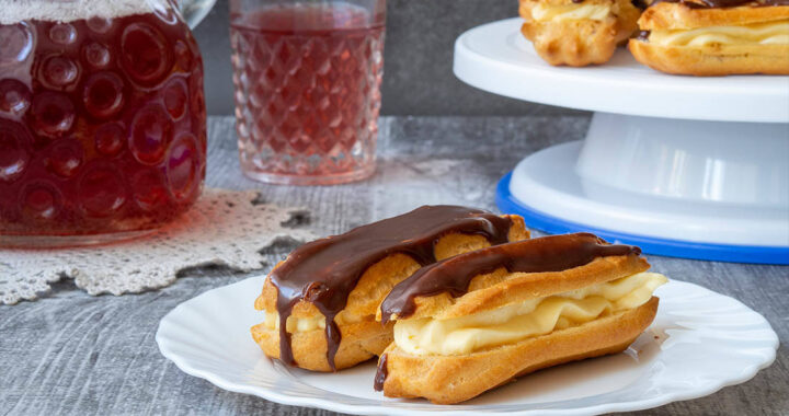 Eklerki z kremem budyniowym